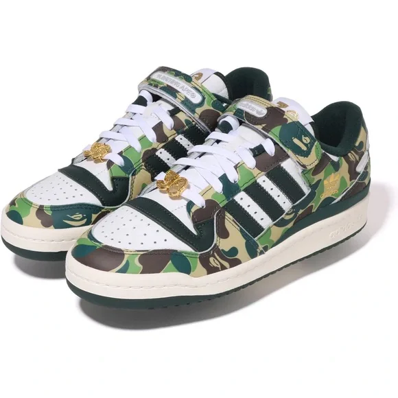 Adidas x BAPE “Forum Low 30th Anniversary” sneakers, New in Box, M11.5 - Picture 2 of 12